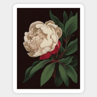 Vintage Peony Sticker